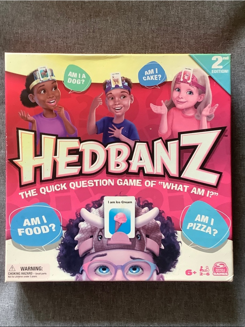 Hedbanz Family Party Game - Pink Box